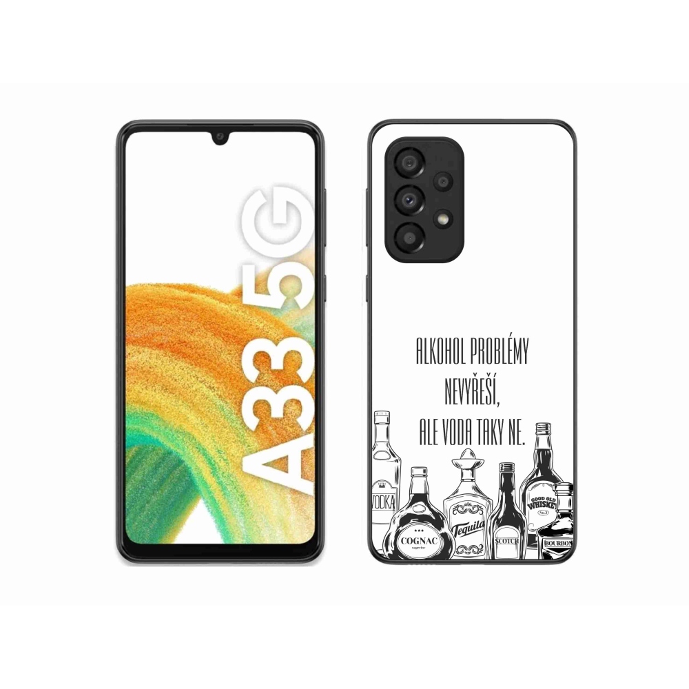 Gélový kryt mmCase na Samsung Galaxy A33 5G - vtipný text biele pozadie