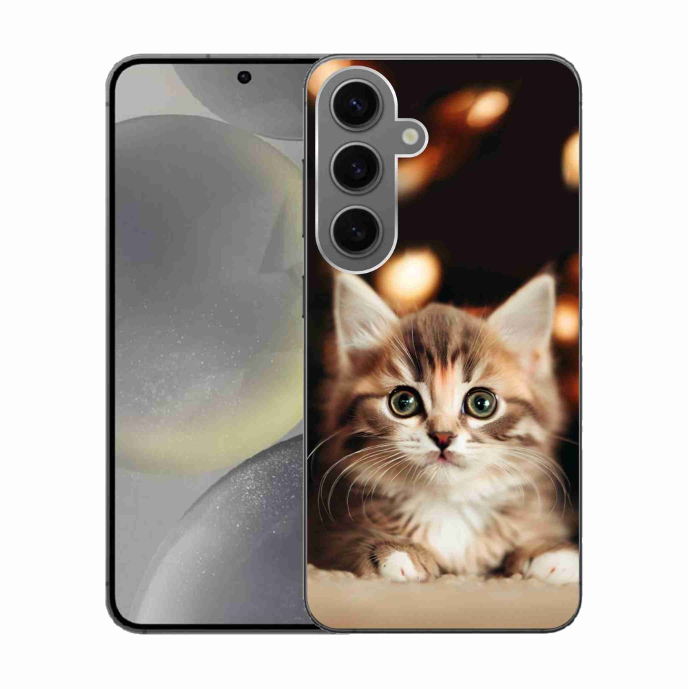 Gélový kryt mmCase na Samsung Galaxy S24 - roztomilé mačiatko 2