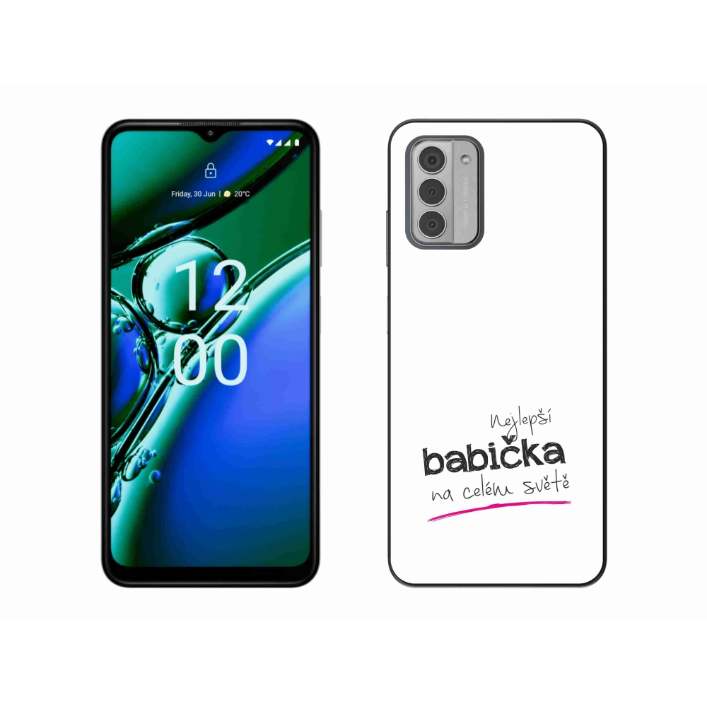 Gélový kryt mmCase na Nokia G42 - najlepšia babička 4 biele pozadie