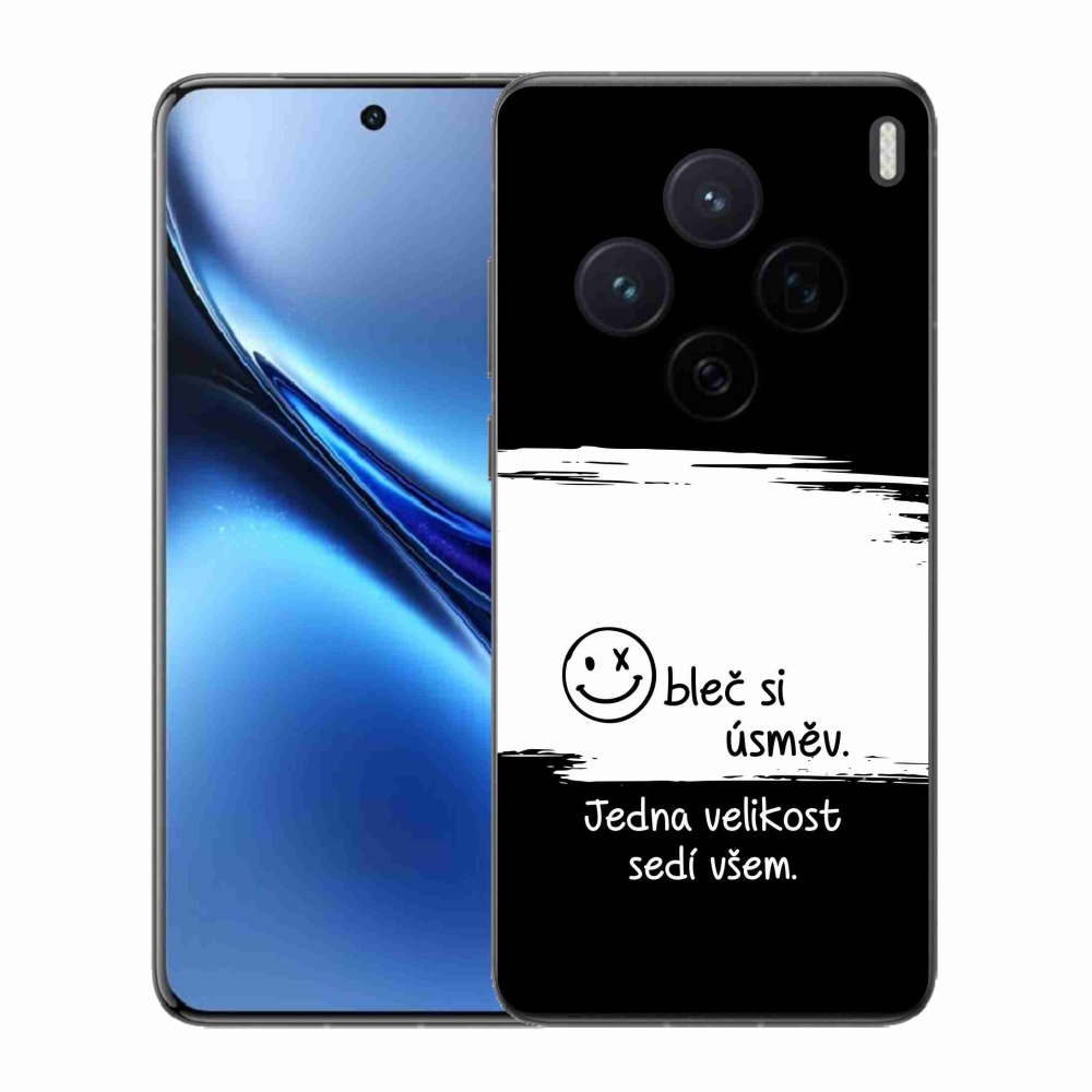 Gélový kryt mmCase na Vivo X200 5G - vtipný text 8 bieločierne pozadie