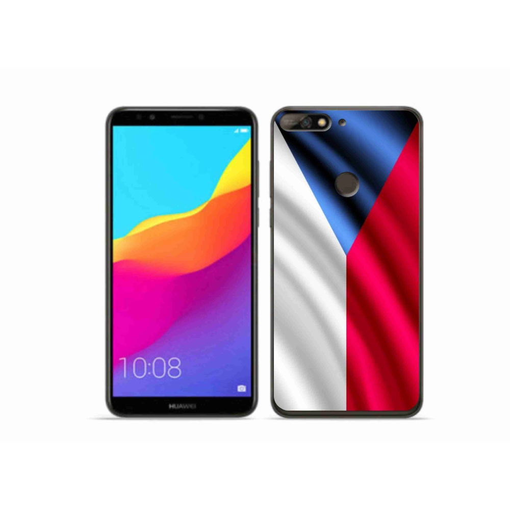 Gélový kryt mmCase na mobil Huawei Y7 Prime (2018) - česká vlajka