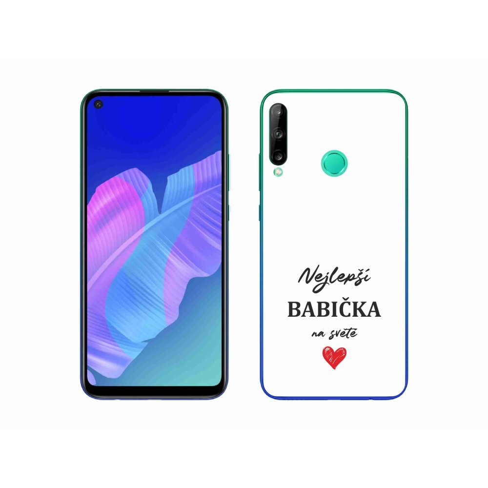 Gélový kryt mmCase na Huawei P40 Lite E - najlepšia babička 1 biele pozadie