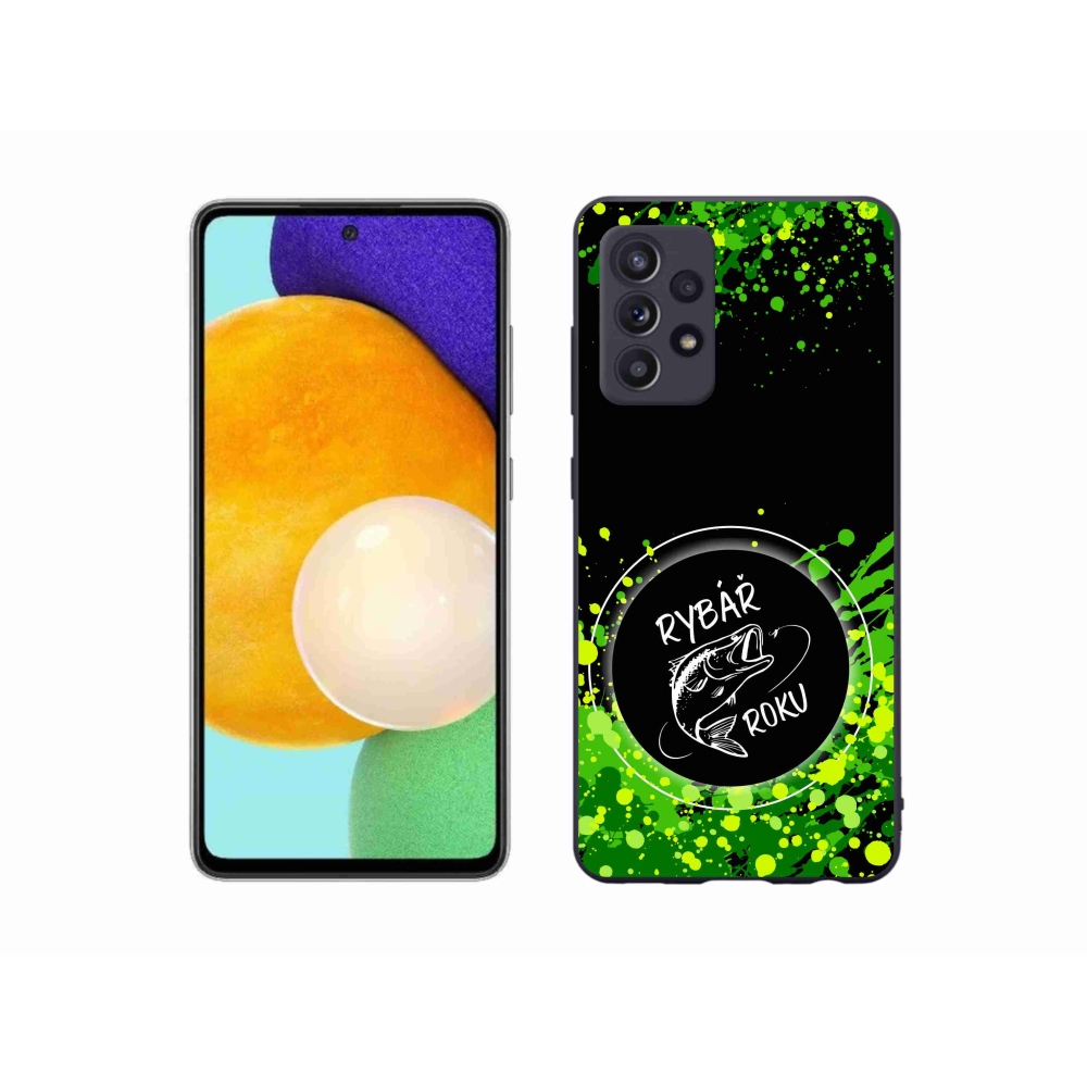 Gélový kryt mmCase na Samsung Galaxy A52s 5G - rybár roka čierne pozadie