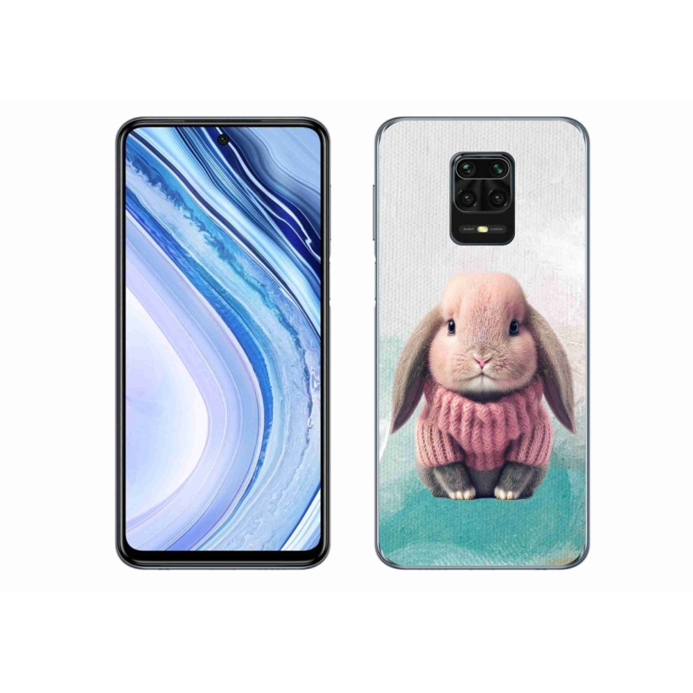 Gélový kryt mmCase na Xiaomi Redmi Note 9 Pro - zajačik vo svetri