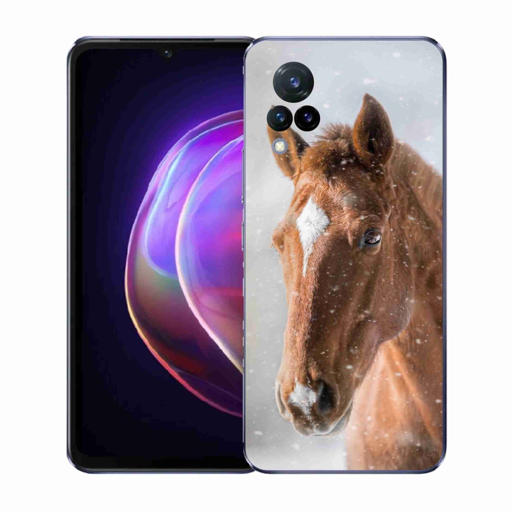 Gélový kryt mmCase na Vivo V21 4G/5G - hnedý kôň 2