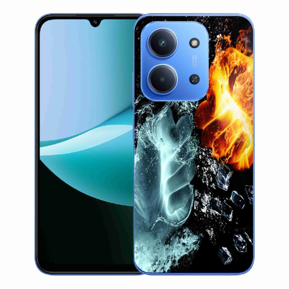 Gélový kryt mmCase na Xiaomi Redmi 15C 4G/5G (173mm) - voda a oheň