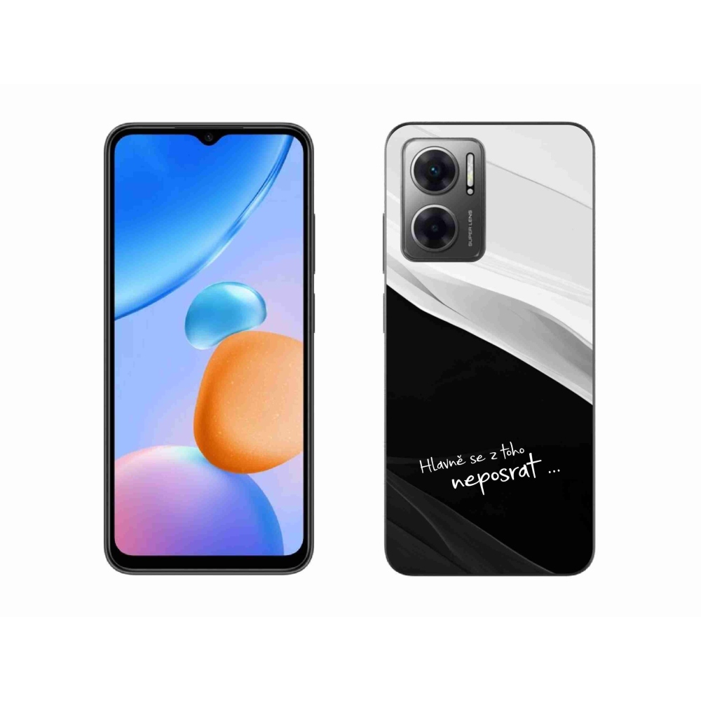 Gélový kryt mmCase na Xiaomi Redmi 10 5G - vtipný text 13 čiernobiele pozadie