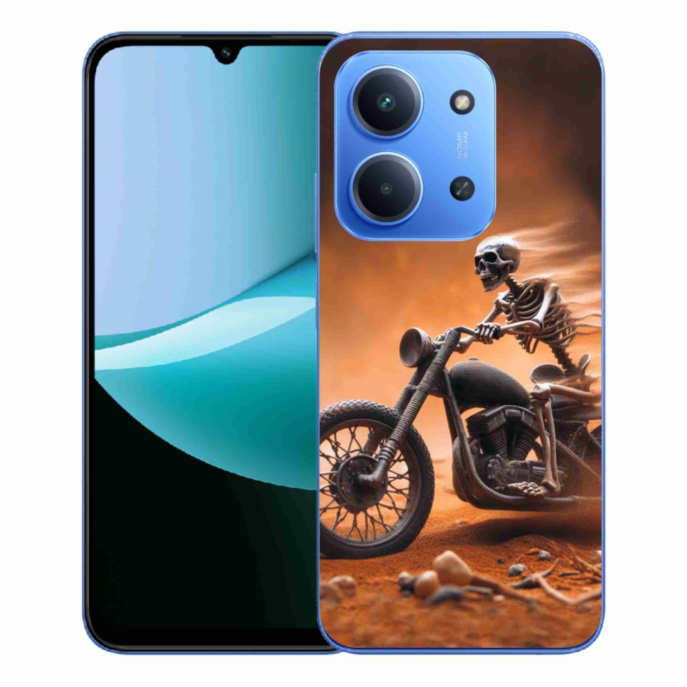 Gélový kryt mmCase na Xiaomi Redmi 15C 4G/5G (173mm) - kostra na motorke