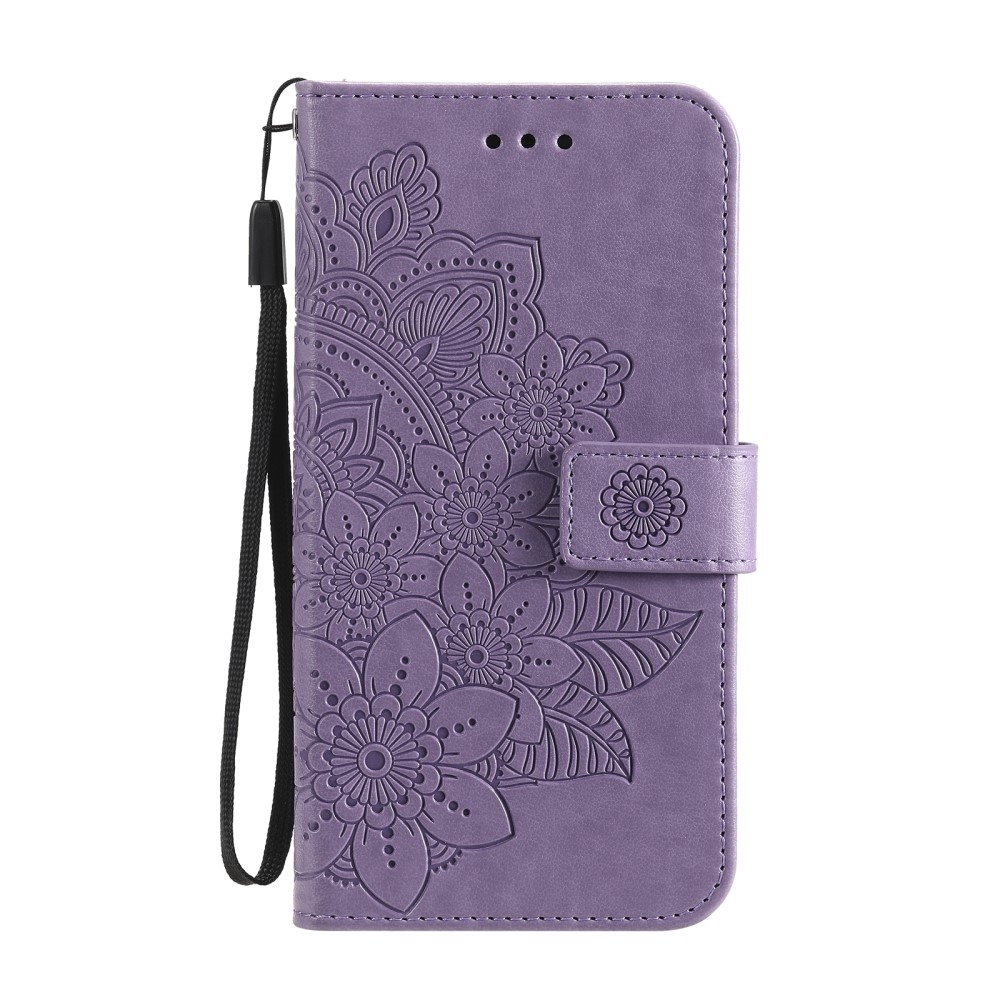 Mandala knižkové púzdro na Vivo V50 Lite 4G/5G - fialové