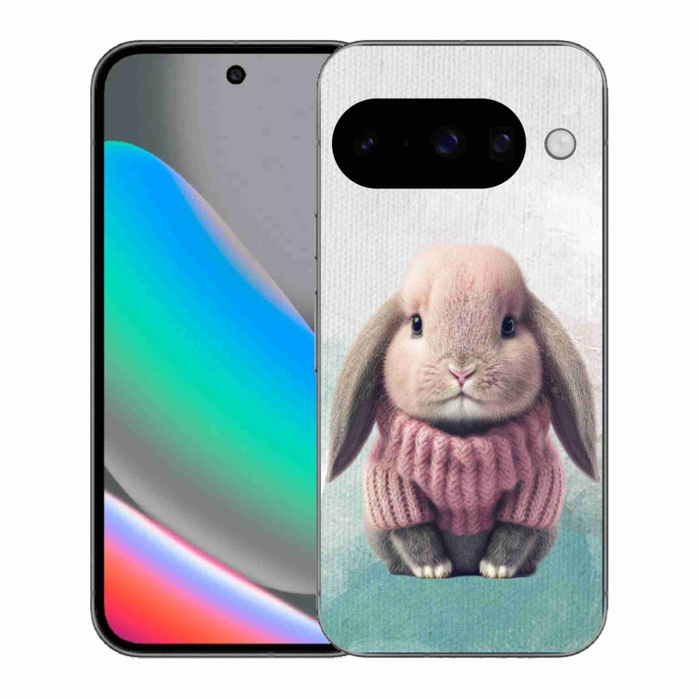 Gélový kryt mmCase na Google Pixel 10 - zajačik vo svetri