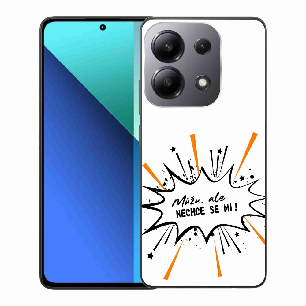 Gélový kryt mmCase na Xiaomi Redmi Note 13 - vtipný text 11 biele pozadie