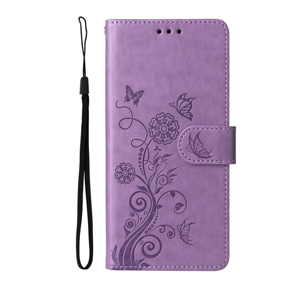 Flowery knižkové púzdro na Xiaomi Redmi A5 - fialové