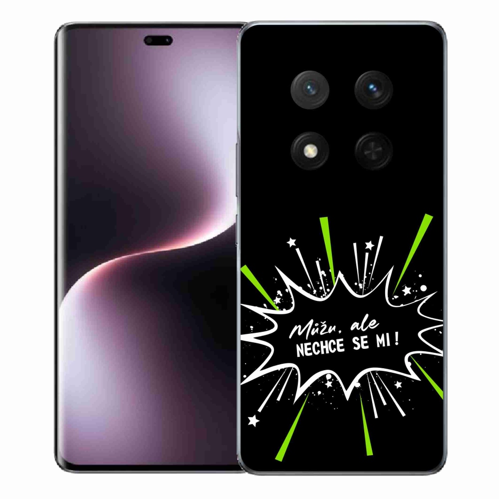 Gélový kryt mmCase na Honor Magic 7 Lite 5G - vtipný text 11 čierne pozadie