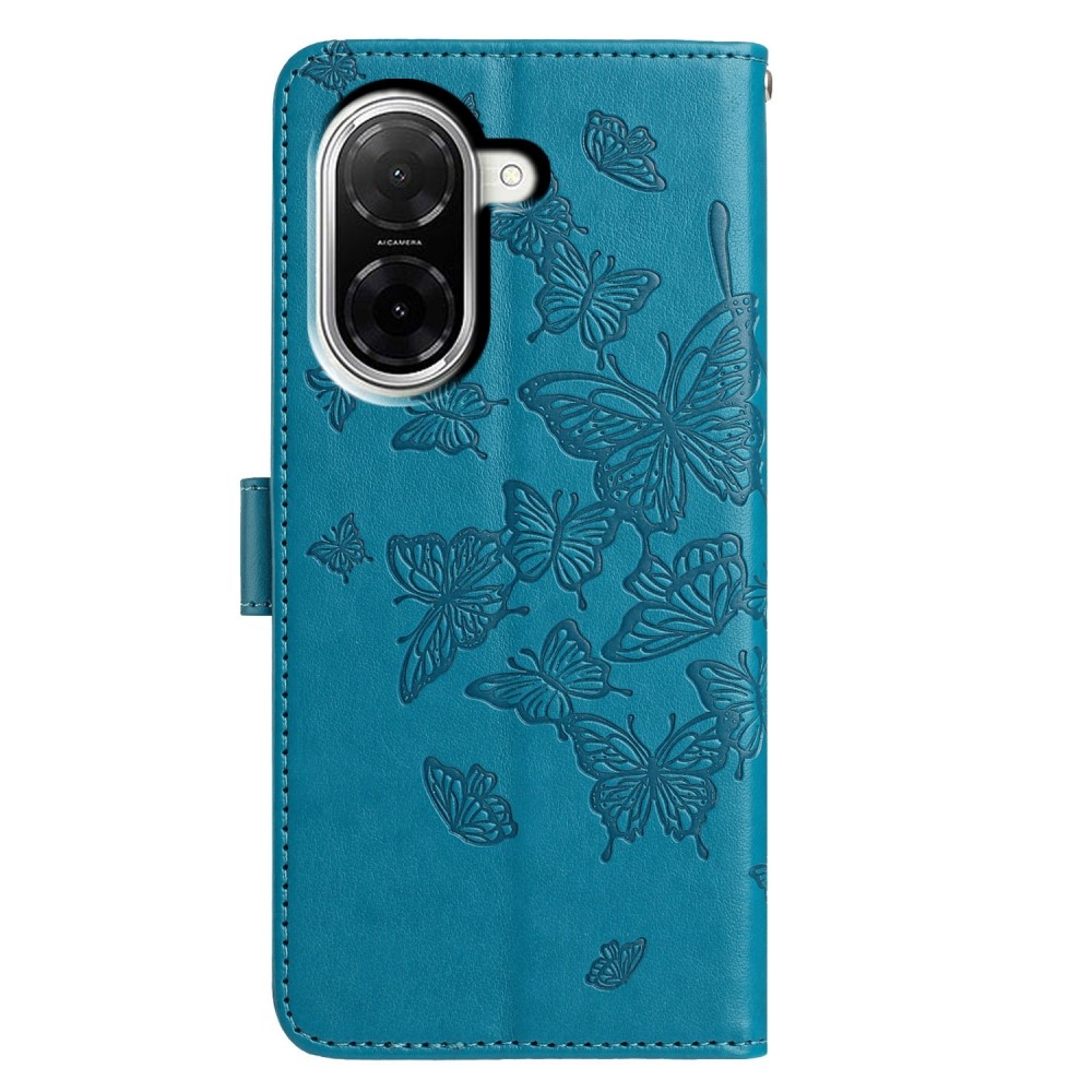 Floral Butterfly knižkové púzdro na Xiaomi Redmi A5 (171.7x77.8x8.3mm) - modré