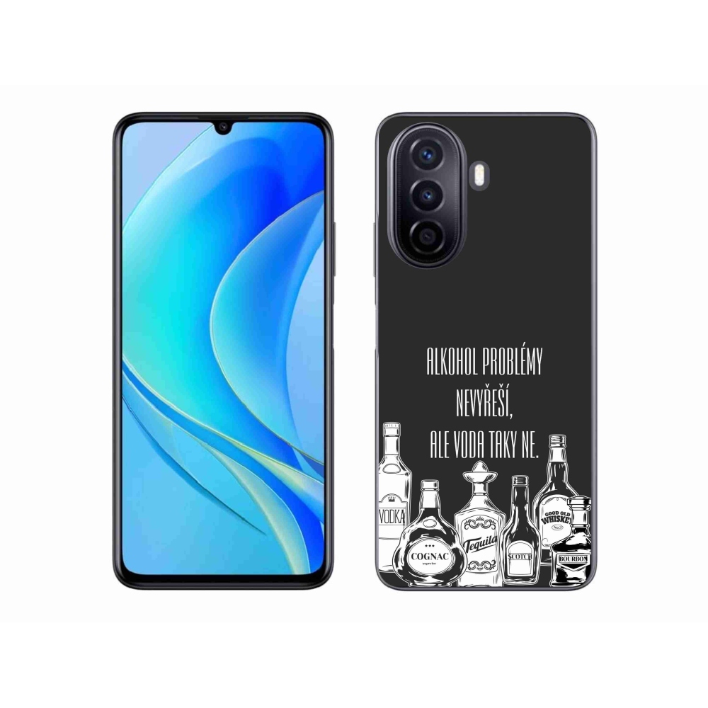 Gélový kryt mmCase na Huawei Nova Y70 - vtipný text čierne pozadie