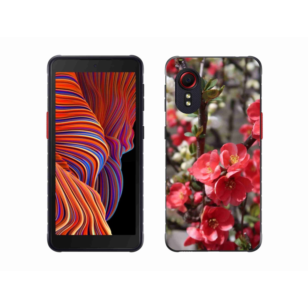 Gélový kryt mmCase na Samsung Galaxy Xcover 5 - červené kvety