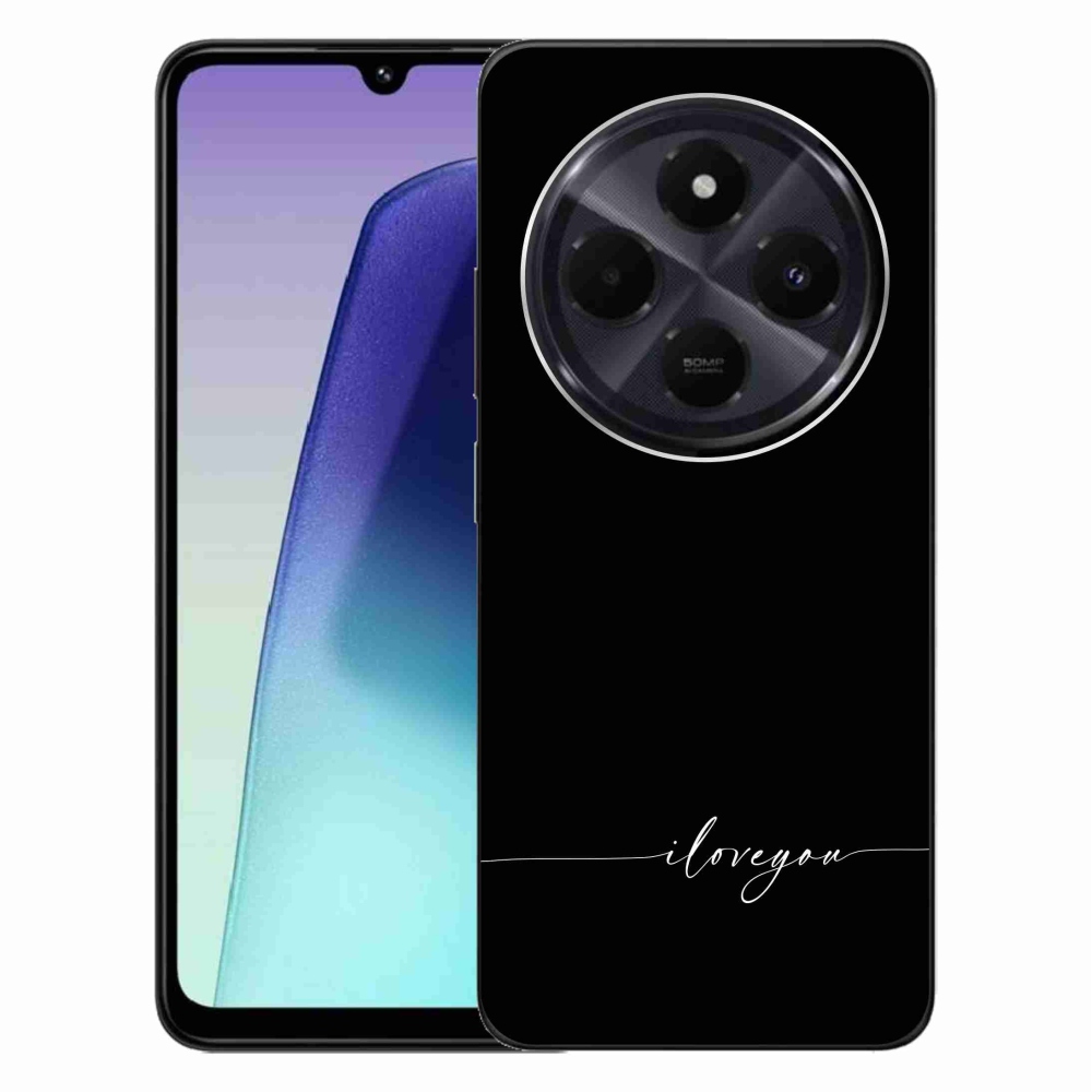 Gélový kryt mmCase na Xiaomi Redmi 14C/Poco C75 - I love you čierne pozadie