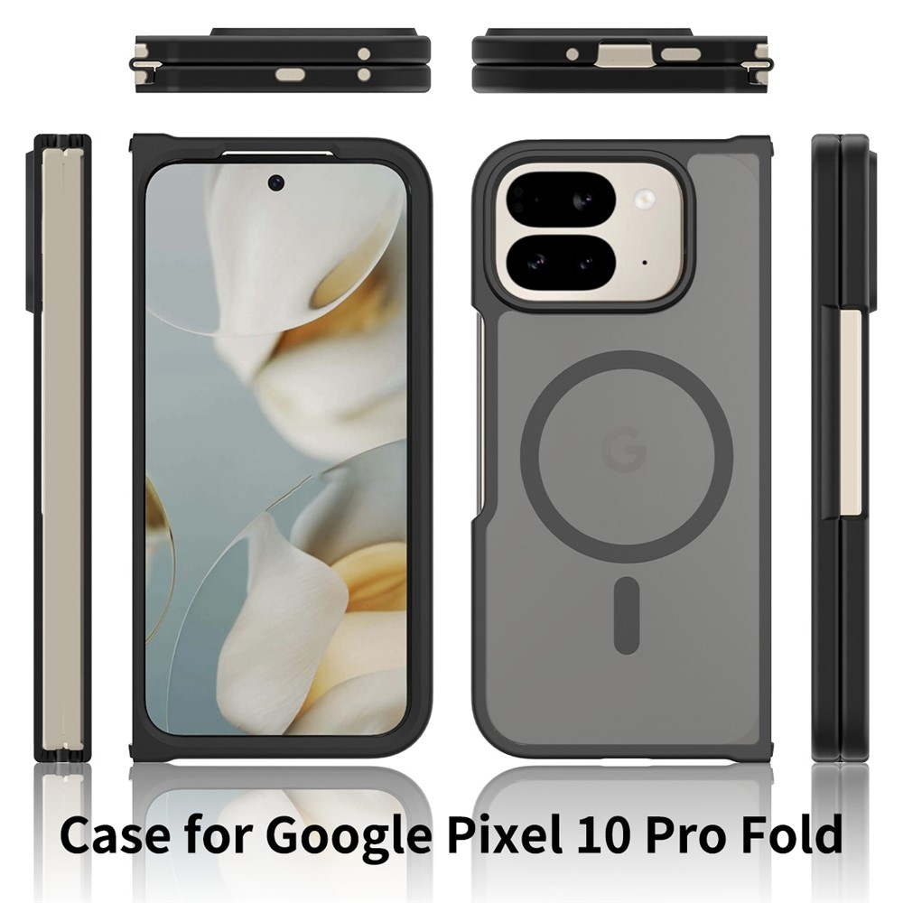 Skin gélový obal s pevným chrbtom a podporou MagSafe na Google Pixel 10 Pro Fold - čierny