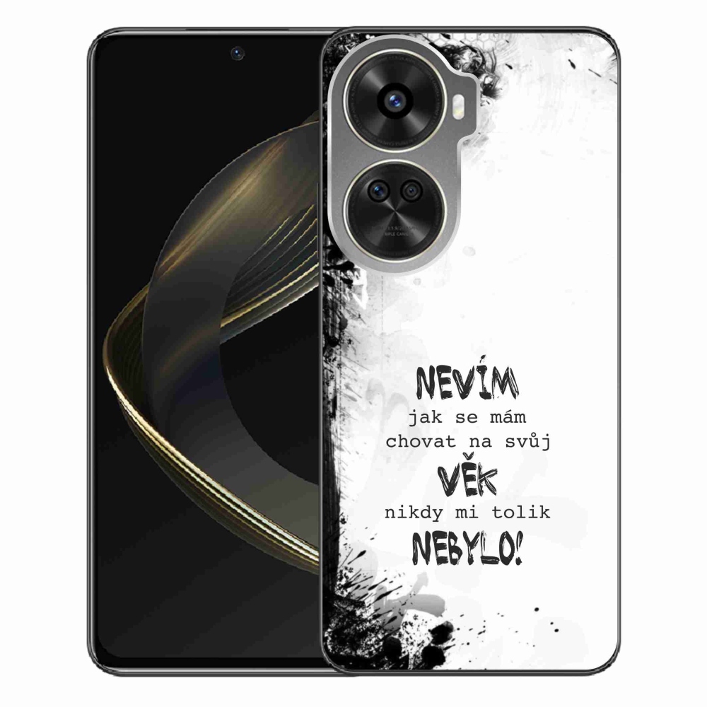 Gélový kryt mmCase na Huawei Nova 12 SE - vtipný text 14 biele pozadie