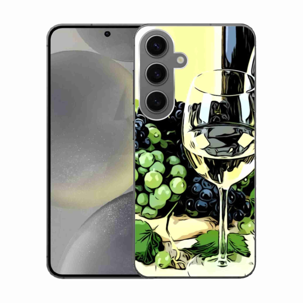 Gélový kryt mmCase na Samsung Galaxy S24 - pohár vína