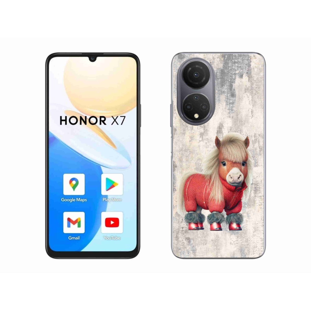 Gélový kryt mmCase na Honor X7 - poník vo svetri