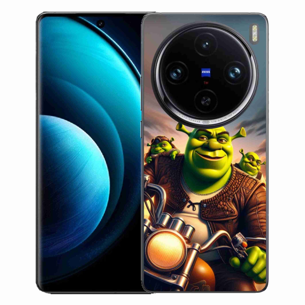 Gélový kryt mmCase na Vivo X100 Pro 5G - shrek na motorke