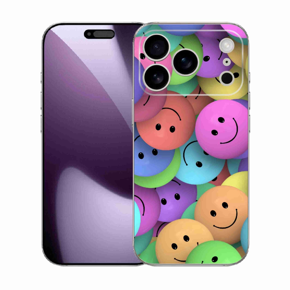 Gélový kryt mmCase na iPhone 17 Pro - farební smajlíci