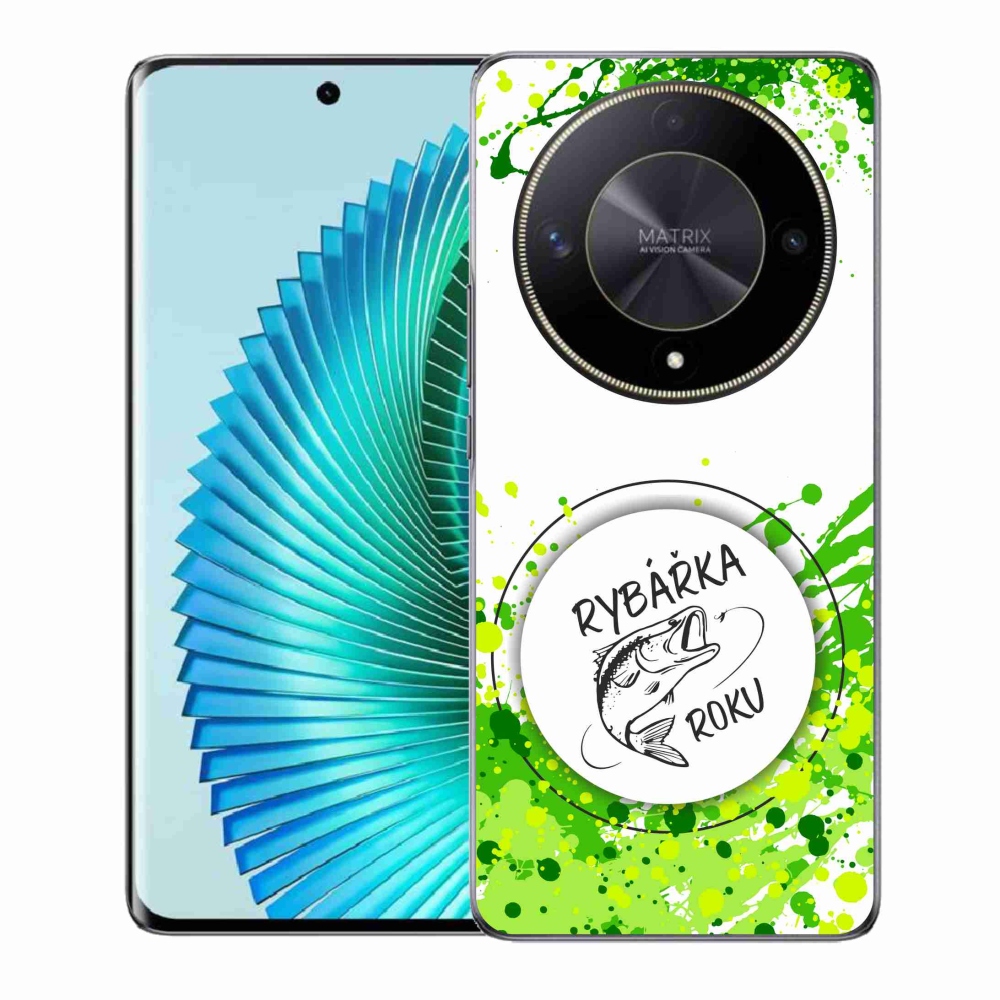 Gélový kryt mmCase na Honor Magic 6 Lite 5G - rybárka roku biele pozadie