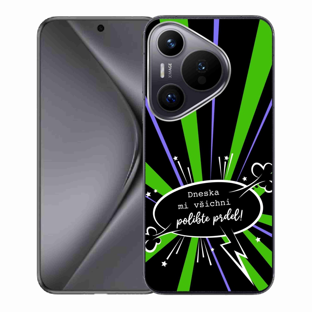 Gélový kryt mmCase na Huawei Pura 70 - vtipný text 15 čierne pozadie
