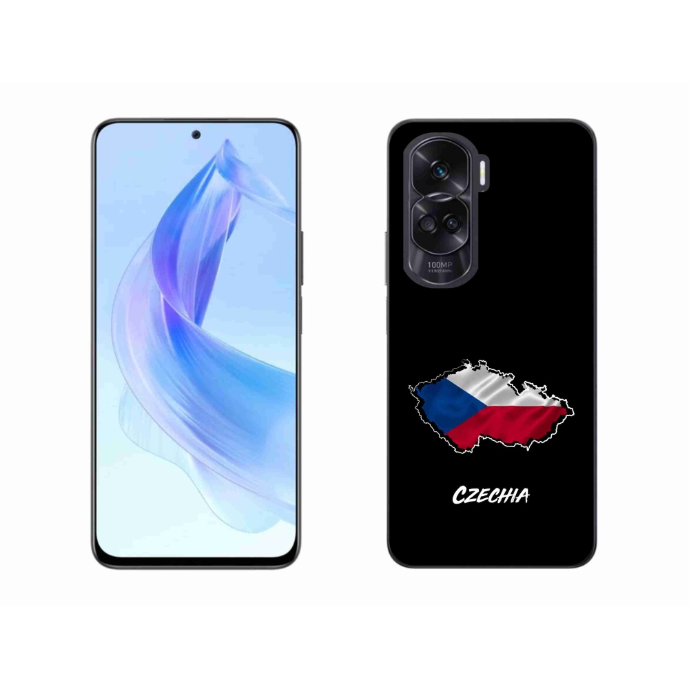 Gélový kryt mmCase na Honor 90 Lite - Czechia čierne pozadie