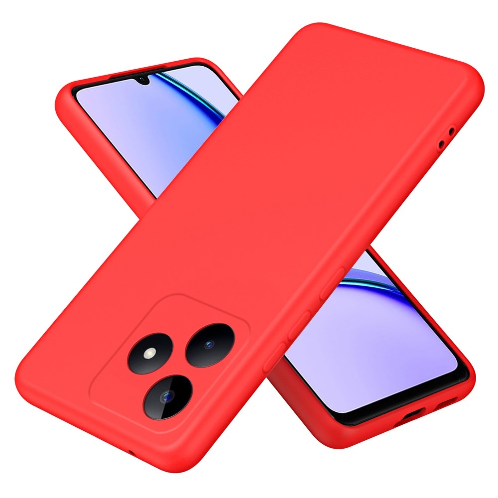 Matte gélový obal na mobil Realme C51/C53 - červený