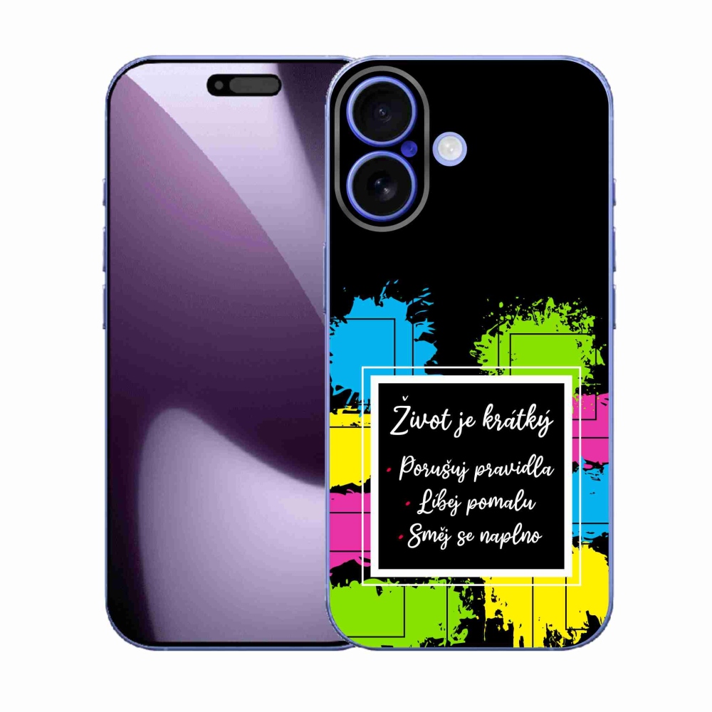 Gélový kryt mmCase na iPhone 17 - citát 5 čierne pozadie