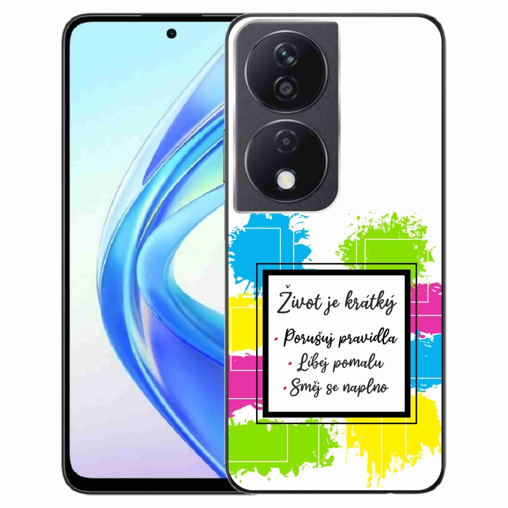 Gélový kryt mmCase na Honor X7b/Honor 90 Smart - citát 5 biele pozadie