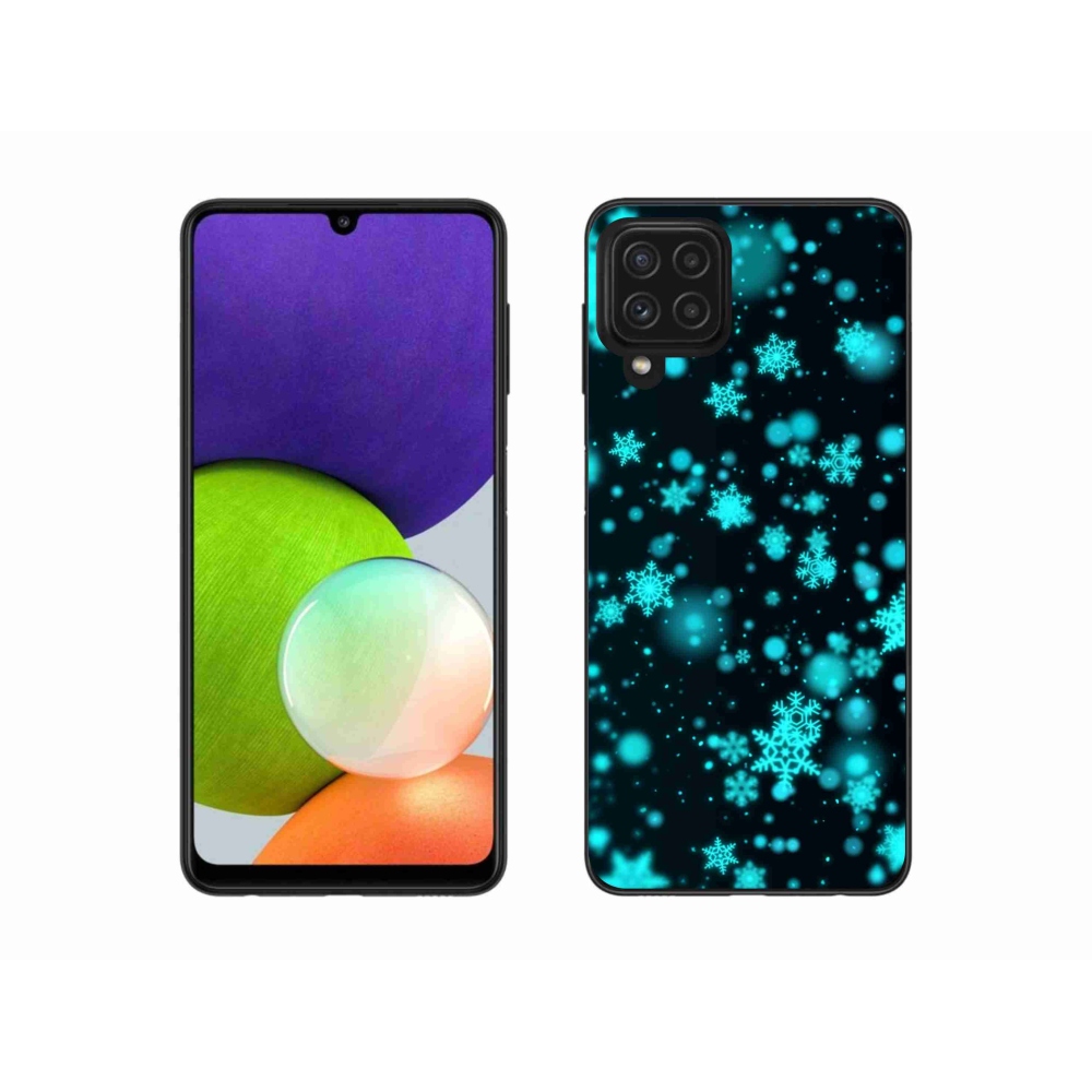 Gélový kryt mmCase na Samsung Galaxy A22 4G - snehové vločky 1