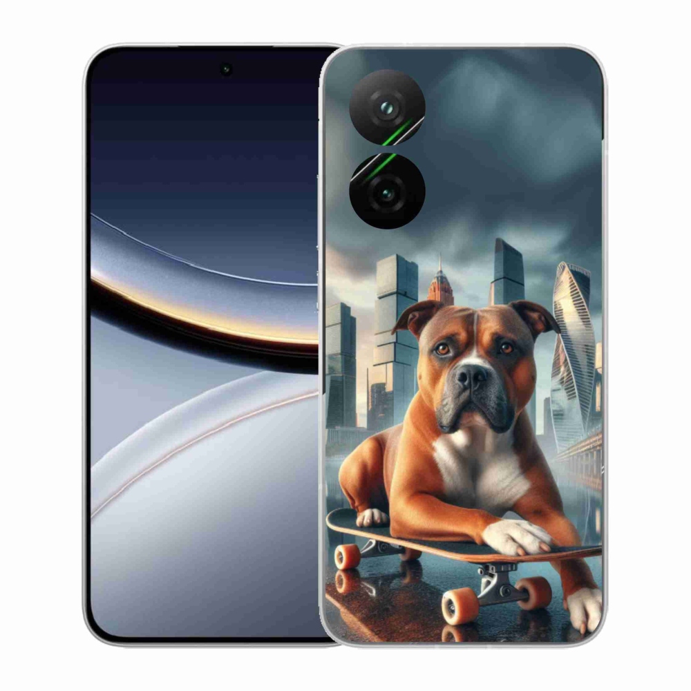 Gélový kryt mmCase na Xiaomi Poco F7 5G - pes na skateboarde