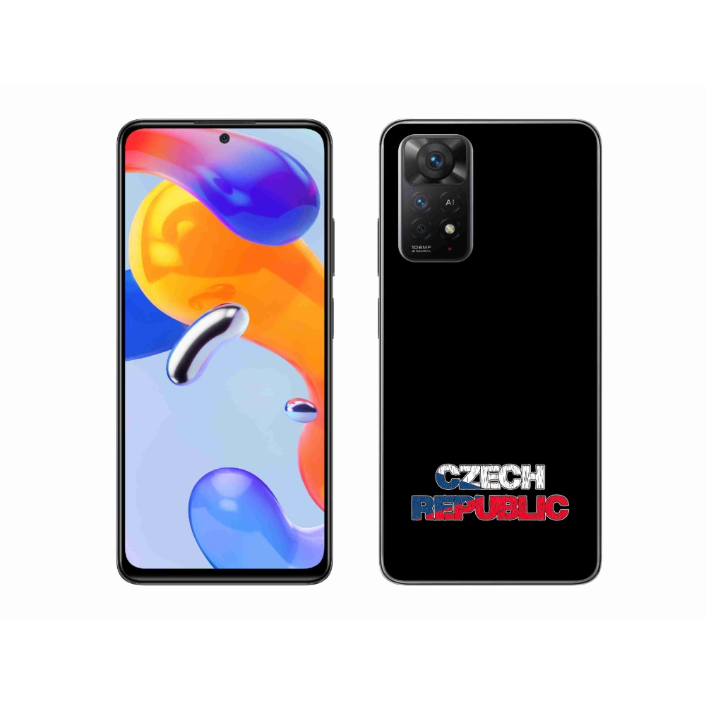 Gélový kryt mmCase na Xiaomi Redmi Note 11 Pro 4G/5G - Czech Republic čierne pozadie