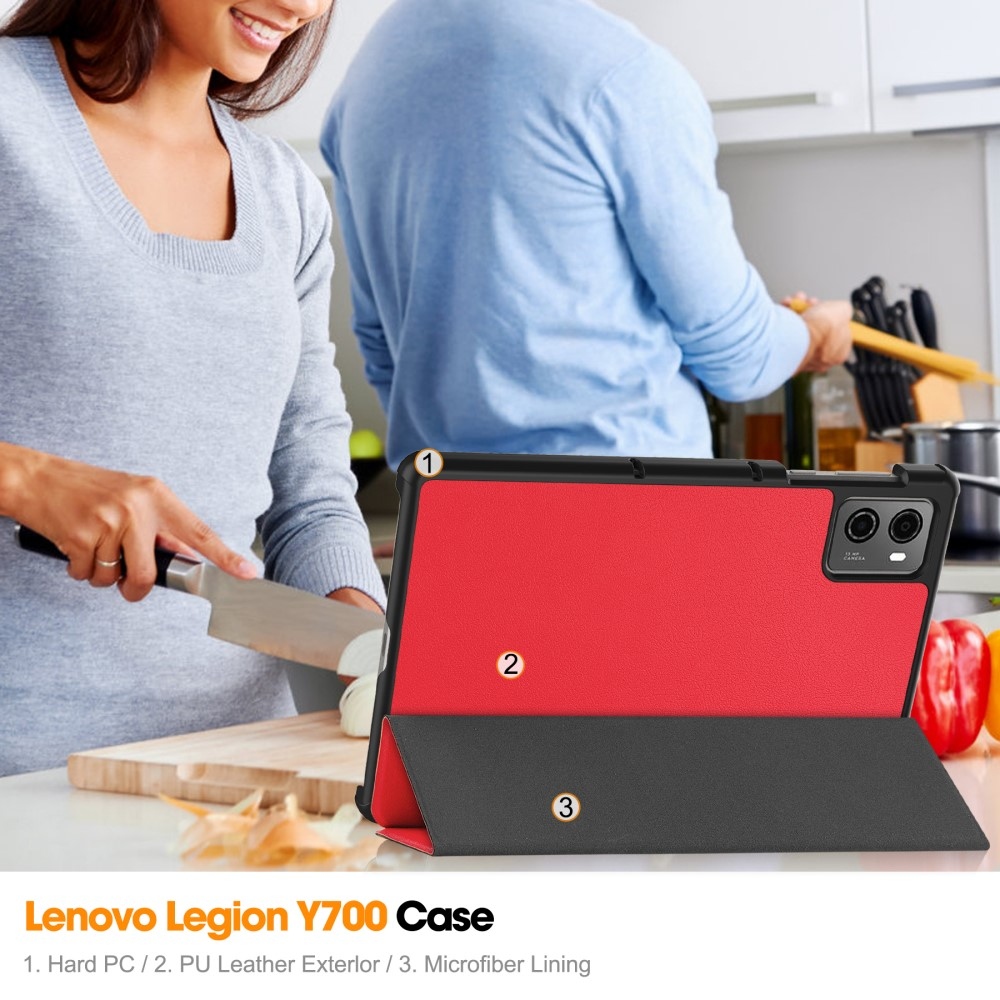 Cases chytré zatváracie púzdro na tablet Lenovo Legion Tab 8.8 (2. Gen.) - červené