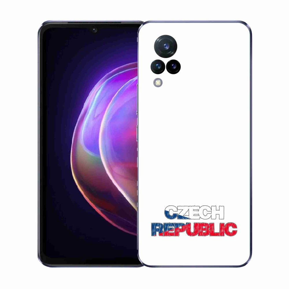Gélový kryt mmCase na Vivo V21 4G/5G - Czech Republic biele pozadie