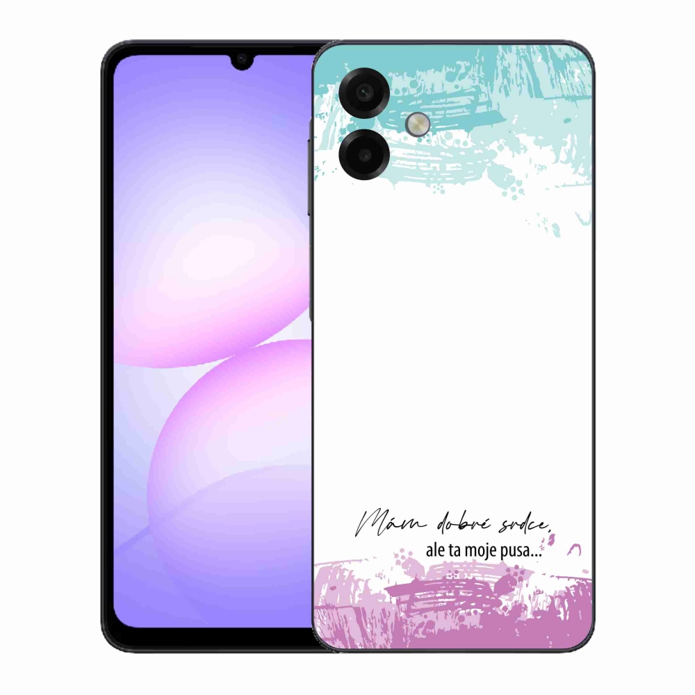 Gélový kryt mmCase na Samsung Galaxy A07 4G - vtipný text 3 biele pozadie