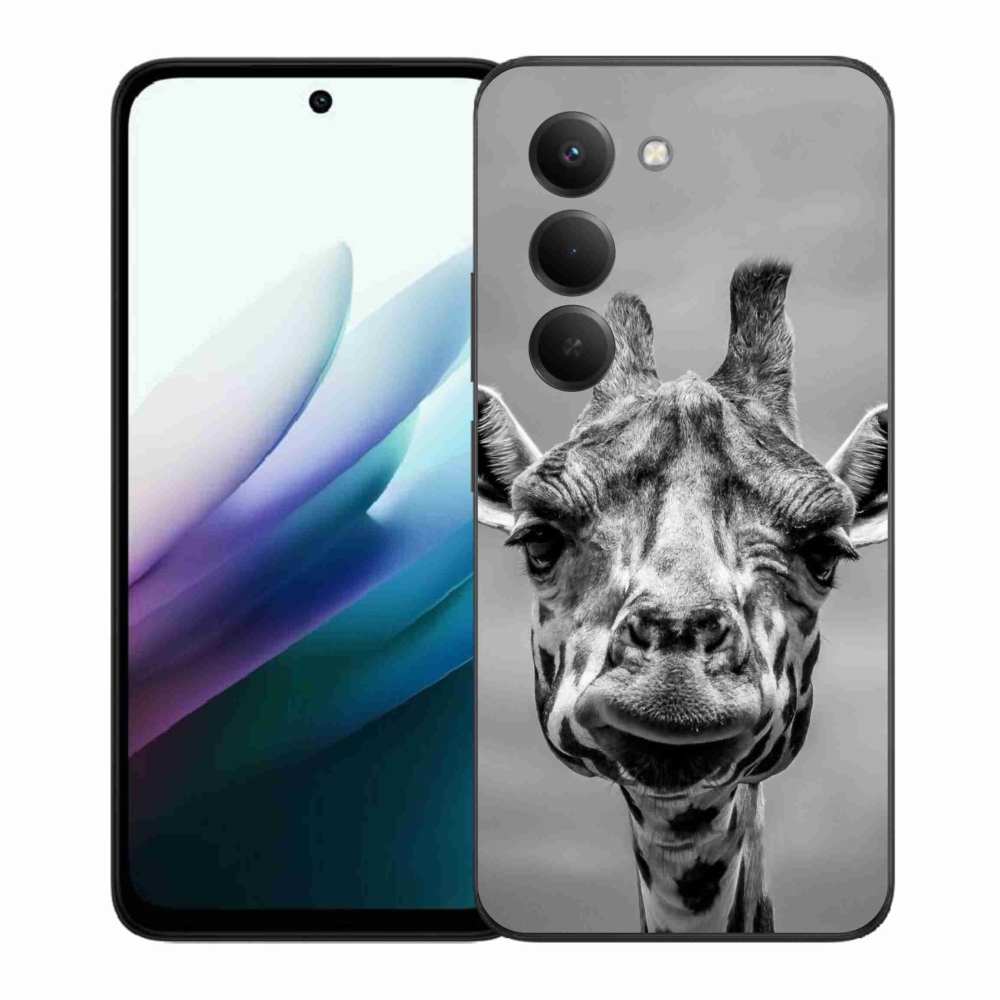 Gélový kryt mmCase na Xiaomi Redmi 15 4G/5G (171mm) - čiernobiela žirafa