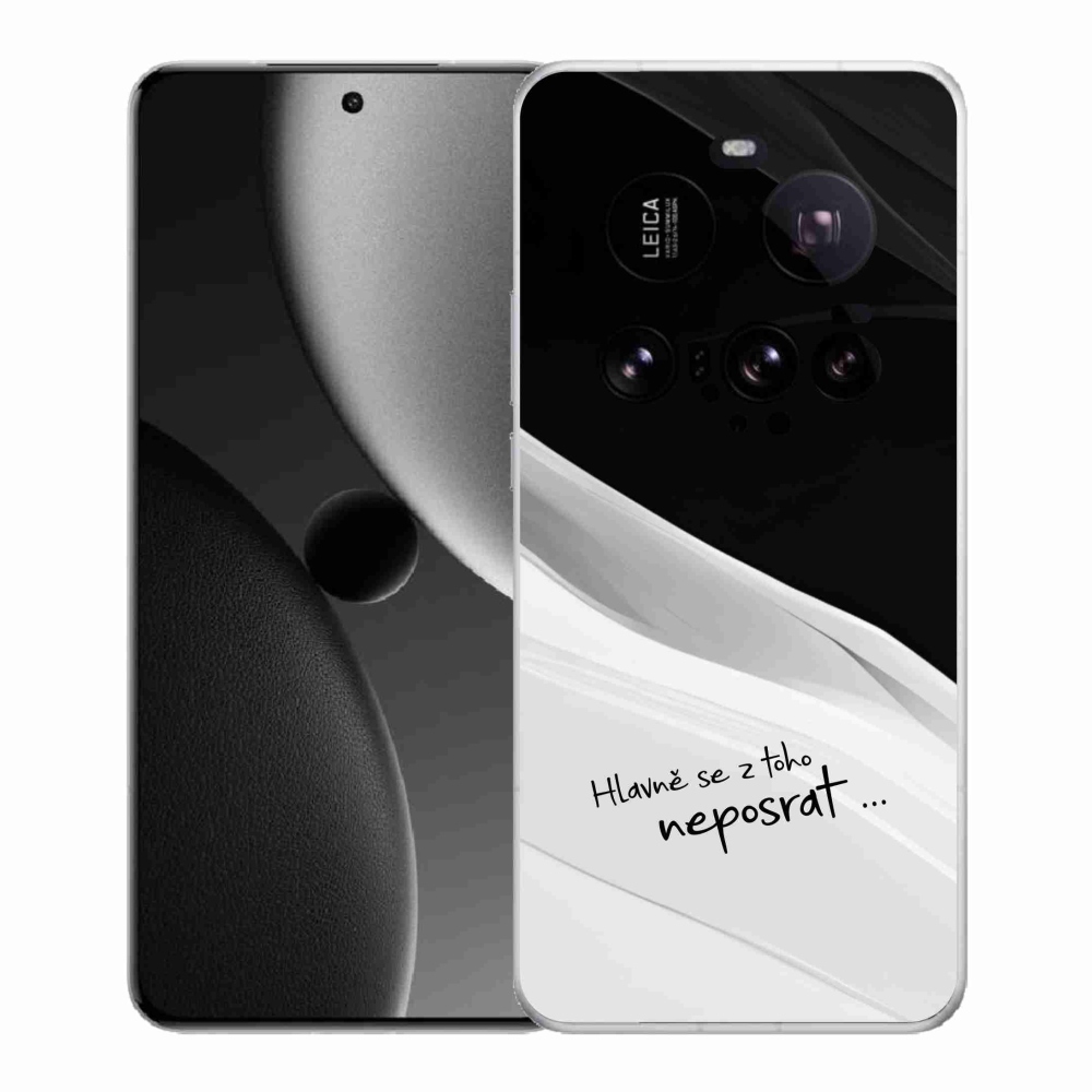 Gélový kryt mmCase na Xiaomi 15 Ultra - vtipný text 13 bieločierne pozadie