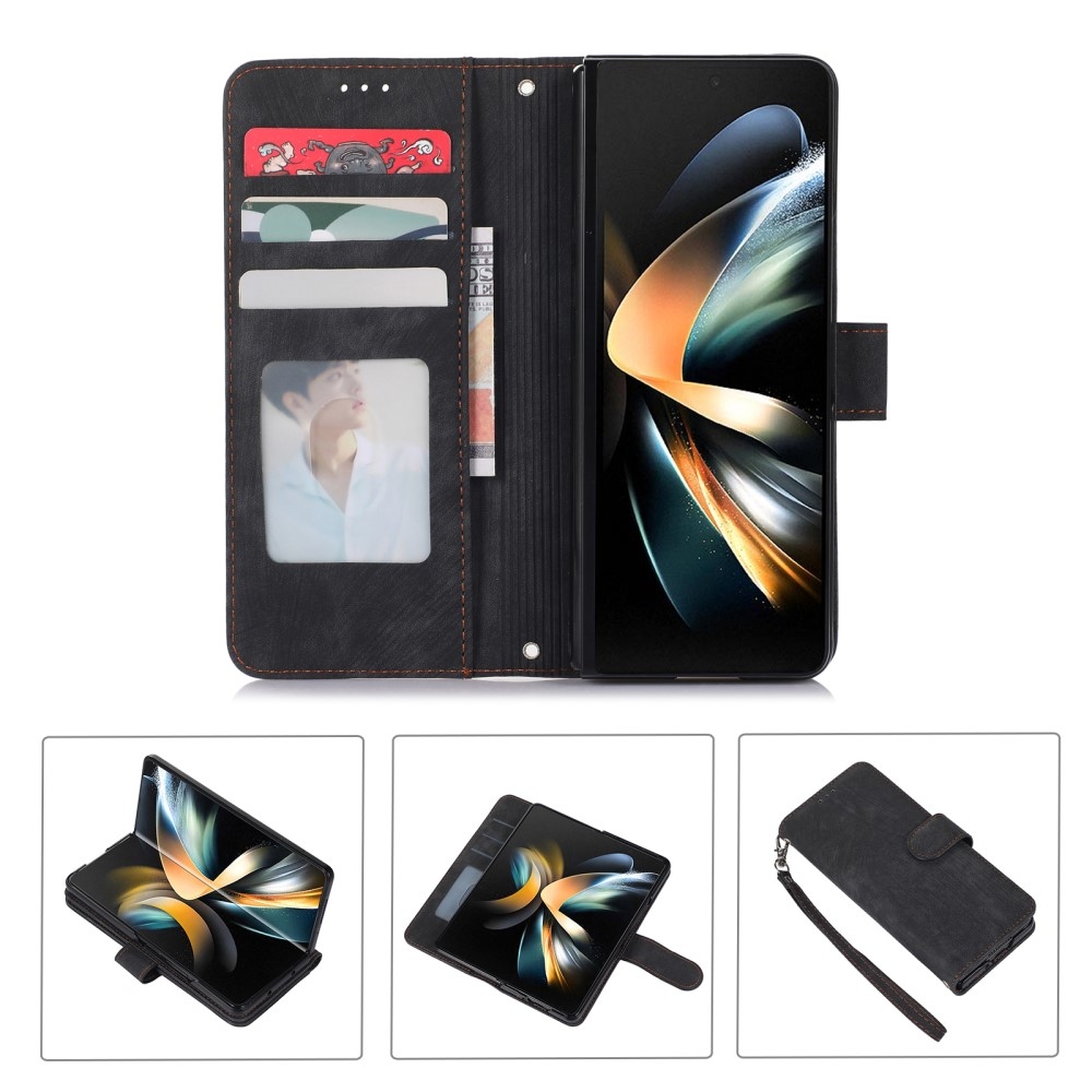 Wallet knižkové púzdro na Samsung Galaxy Z Fold5 5G - čierne