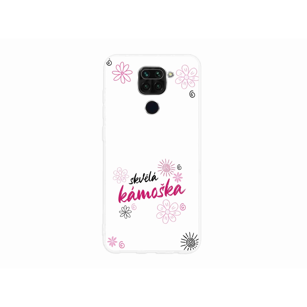 Gélový kryt mmCase na Xiaomi Redmi Note 9 - skvelá kamoška biele pozadie