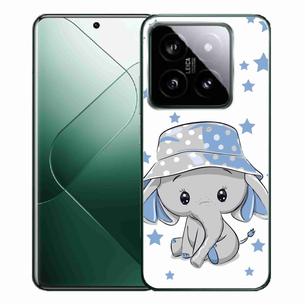 Gélový kryt mmCase na Xiaomi 14 Pro - modrý slon