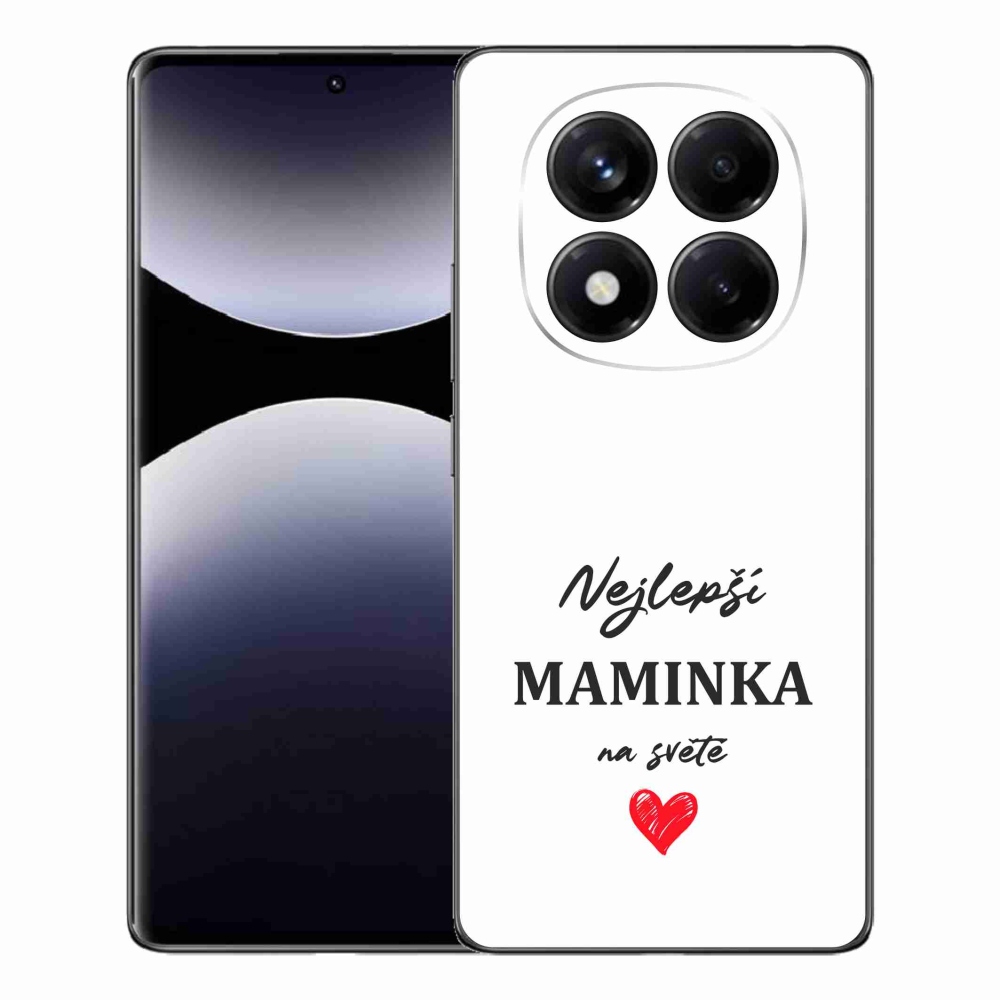Gélový kryt mmCase na Xiaomi Redmi Note 14 Pro - najlepšia mamička 1 biele pozadie