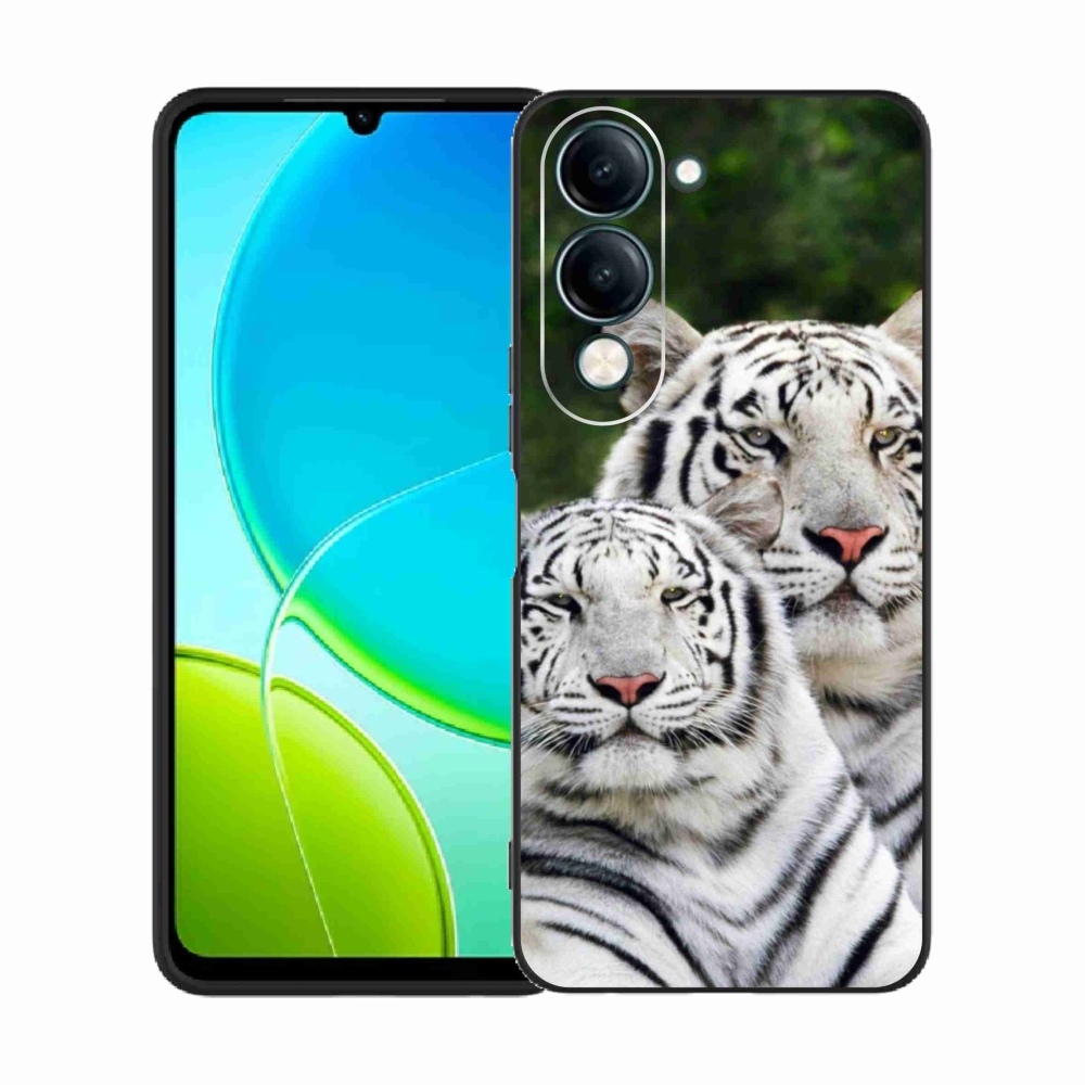 Gélový kryt mmCase na Vivo Y29s 5G - bieli tigre