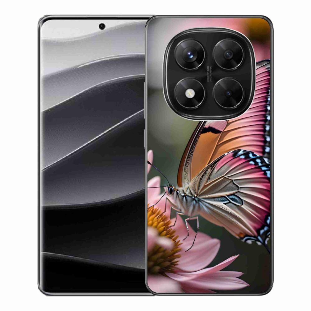 Gélový kryt mmCase na Xiaomi Redmi Note 14 Pro 5G/Poco X7 5G - farebný motýľ