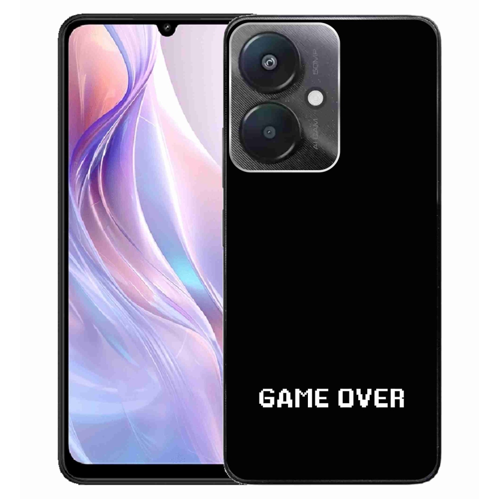 Gélový kryt mmCase na Xiaomi Redmi 13C 5G - game over čierne pozadie