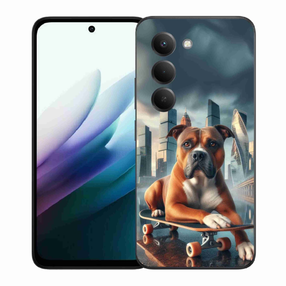 Gélový kryt mmCase na Xiaomi Redmi 15 4G/5G (171mm) - pes na skateboarde