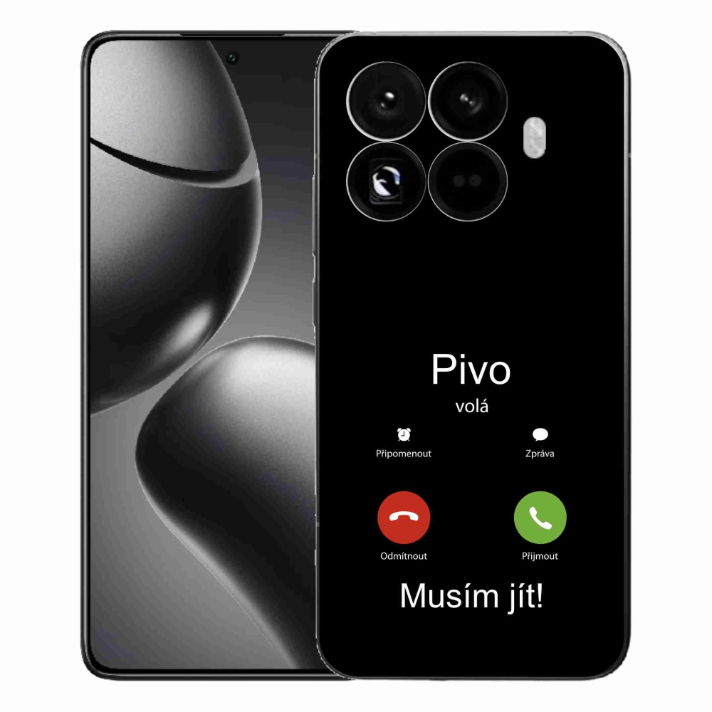 Gélový kryt mmCase na Xiaomi 15T Pro - pivo volá čierne pozadie